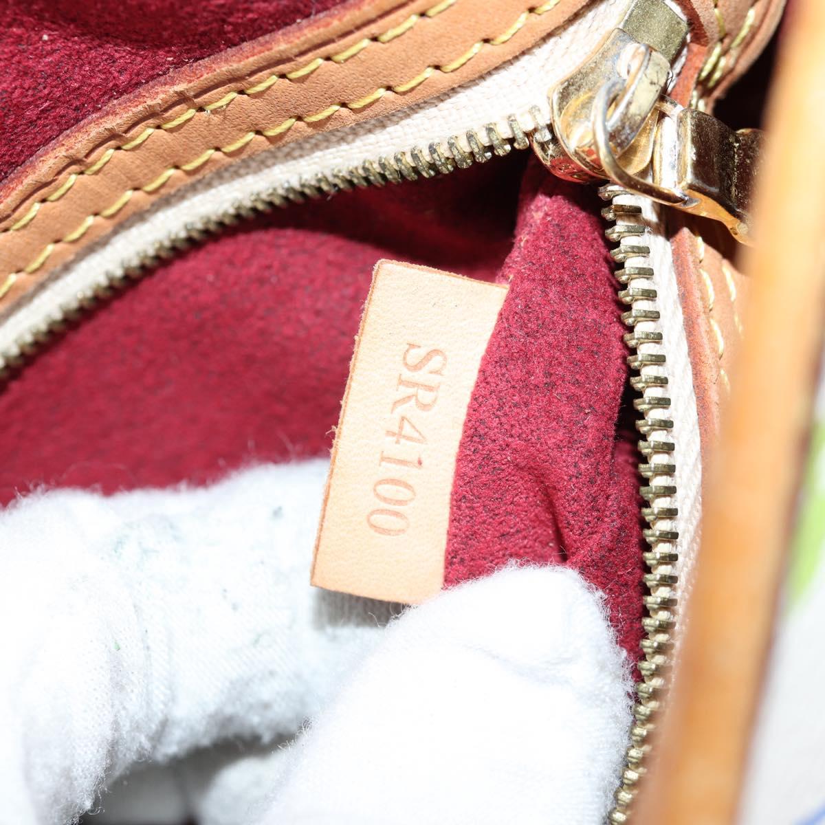 LOUIS VUITTON Monogram Multicolor Annie MM Tote Bag White M40307 LV Auth BD2040