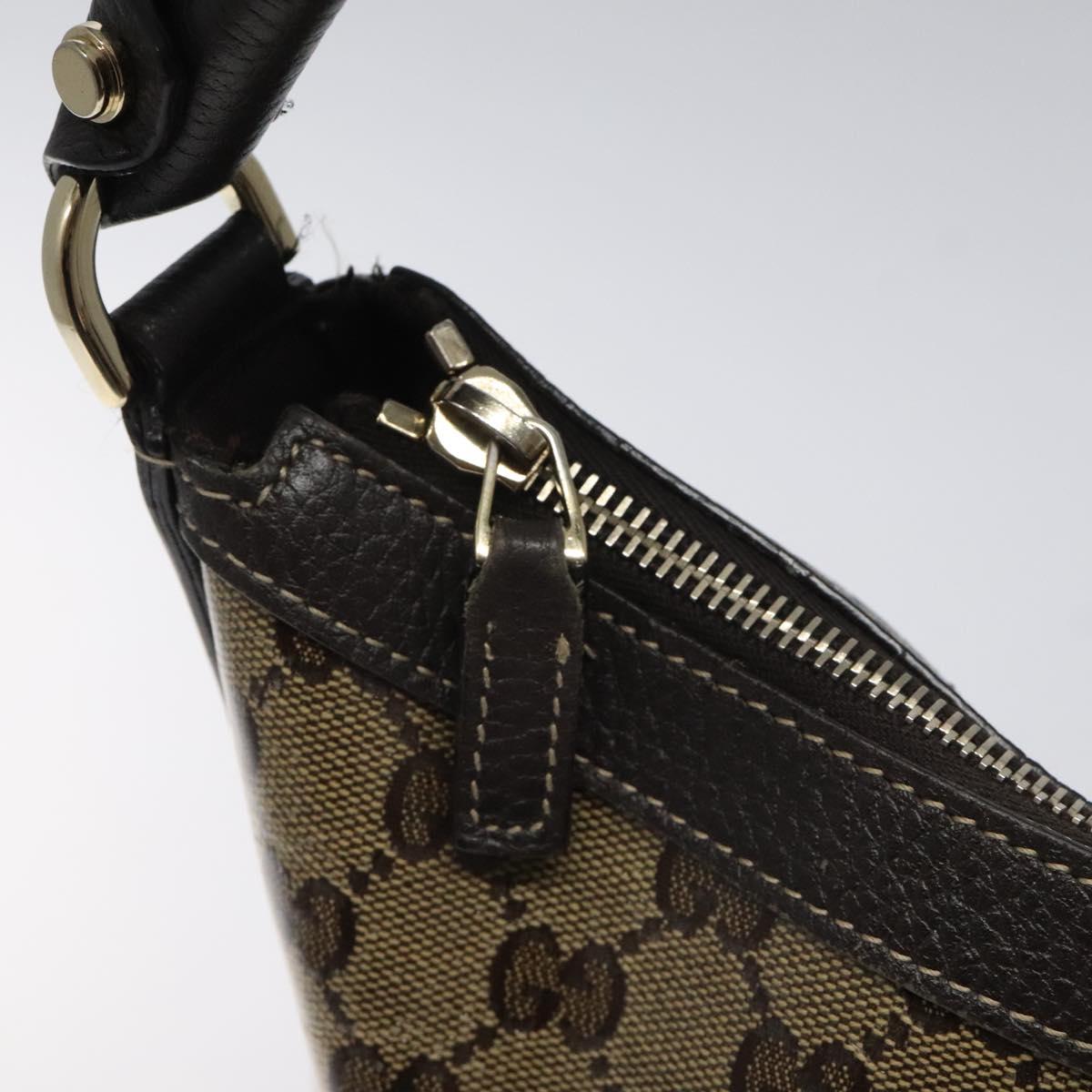GUCCI GG Crystal Shoulder Bag Coated Canvas Outlet Brown Gold 293581 Auth BD2044