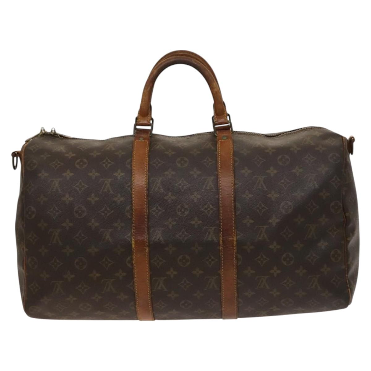 LOUIS VUITTON Monogram Keepall Bandouliere 50 Boston Bag M41416 LV Auth BD2090
