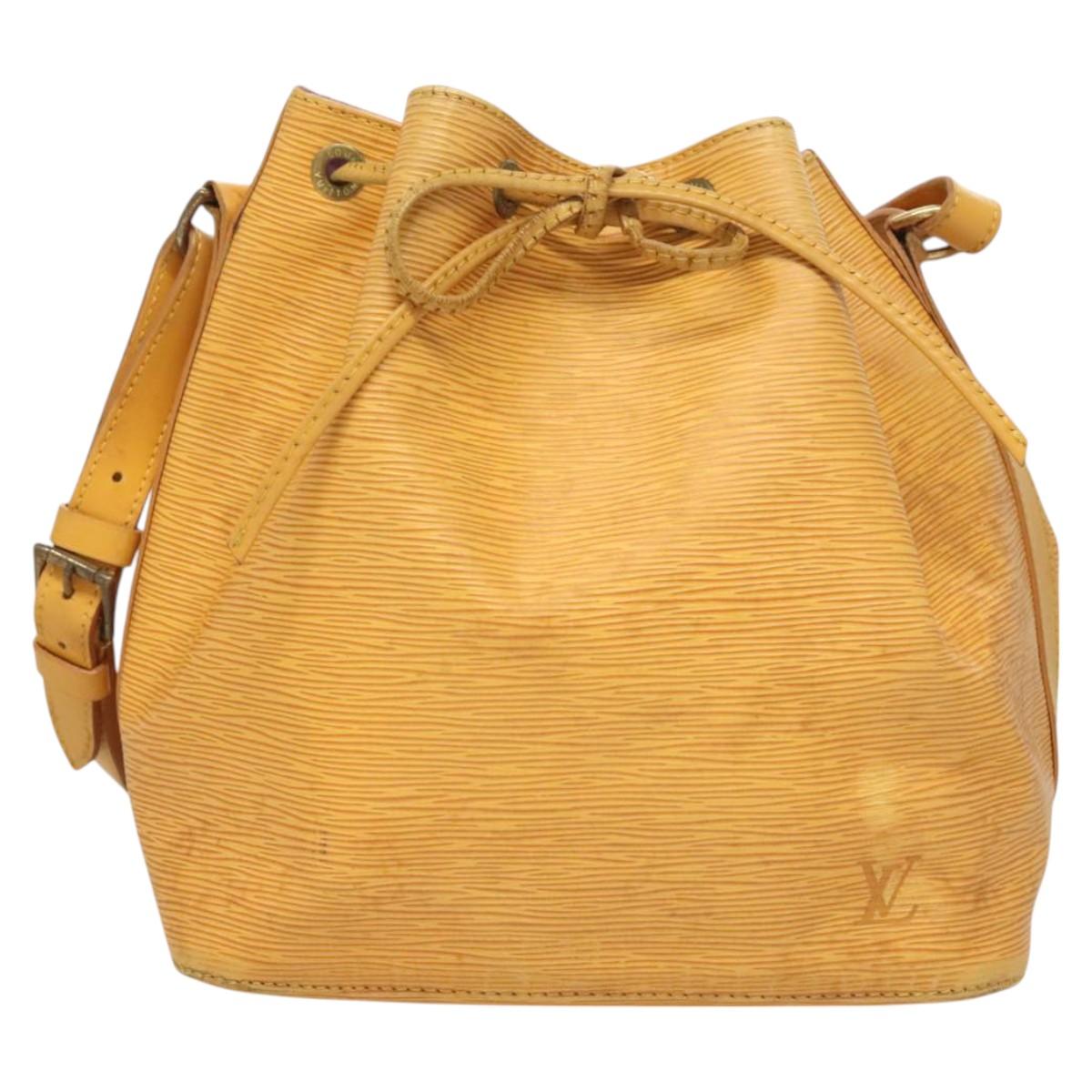 LOUIS VUITTON Epi Petit Noe Shoulder Bag Yellow M44109 LV Auth BD2091