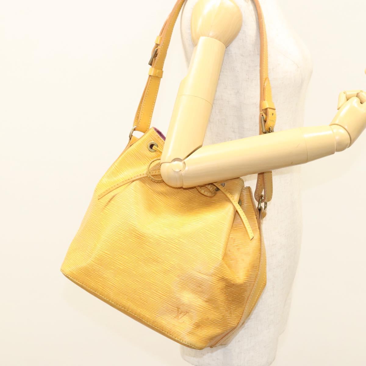 LOUIS VUITTON Epi Petit Noe Shoulder Bag Yellow M44109 LV Auth BD2091