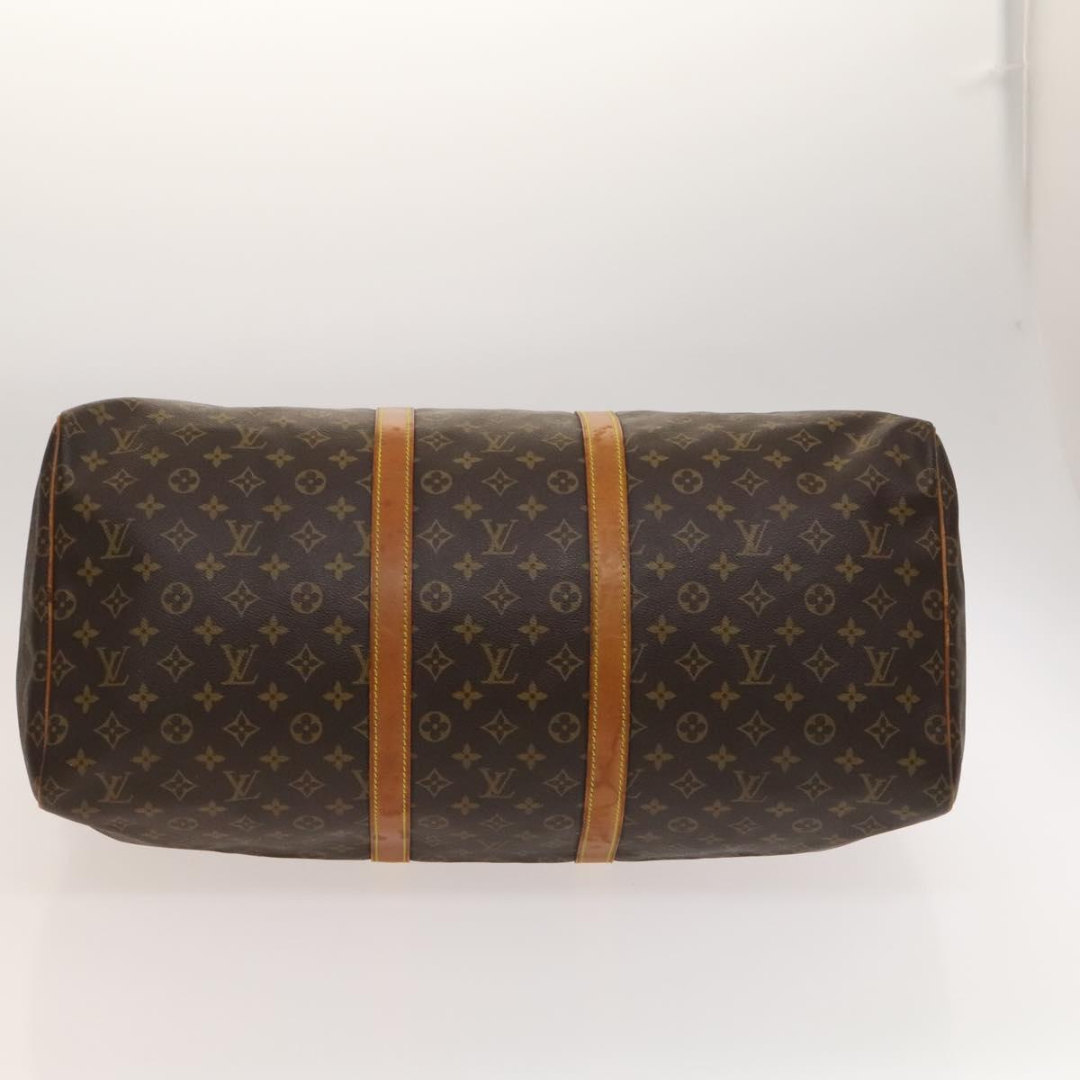 LOUIS VUITTON Monogram Keepall 55 Boston Bag M41424 LV Auth BD2108