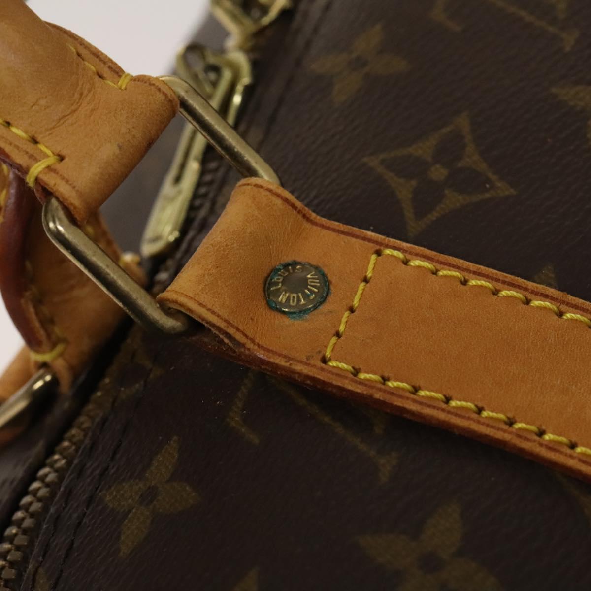 LOUIS VUITTON Monogram Keepall 55 Boston Bag M41424 LV Auth BD2113
