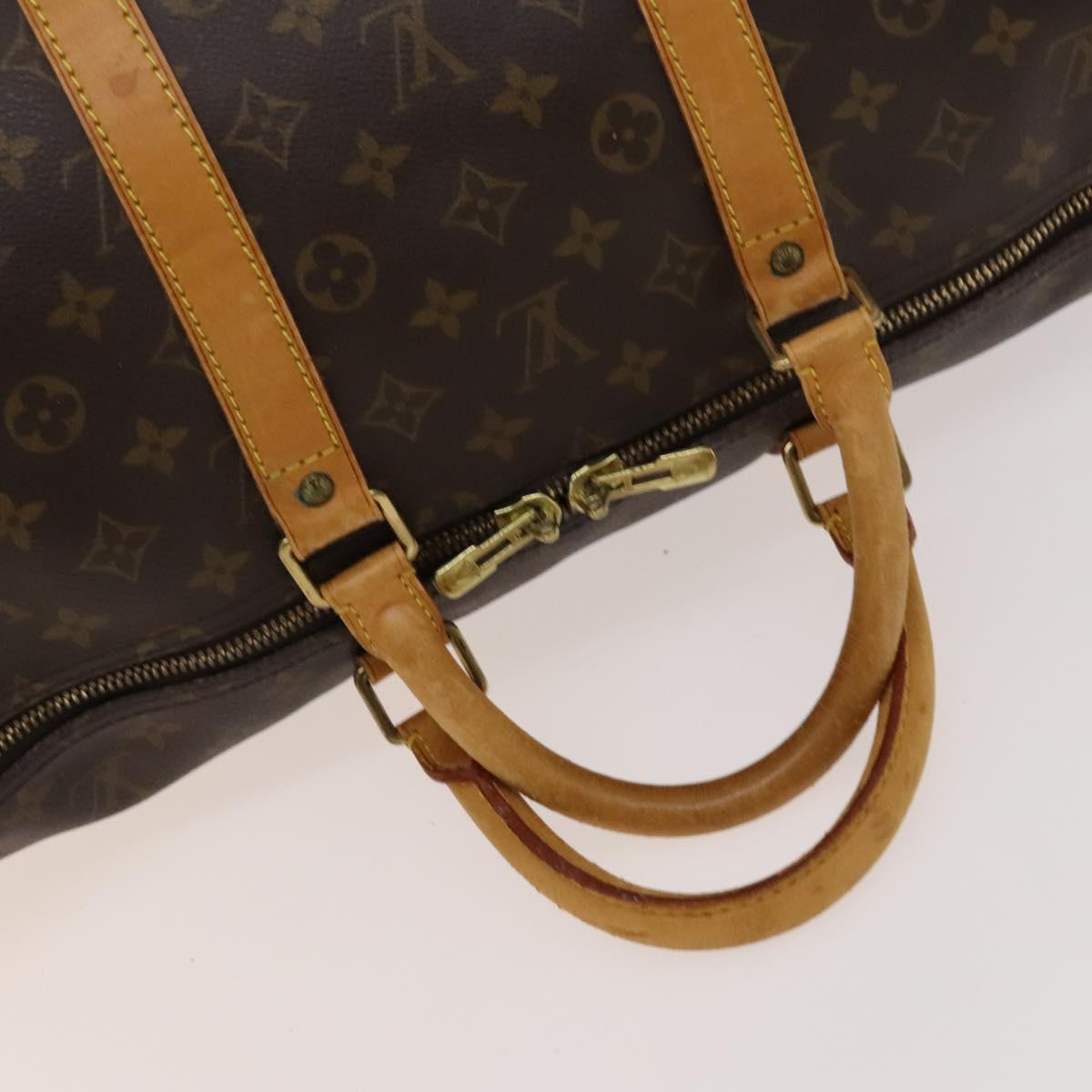LOUIS VUITTON Monogram Keepall 55 Boston Bag M41424 LV Auth BD2113