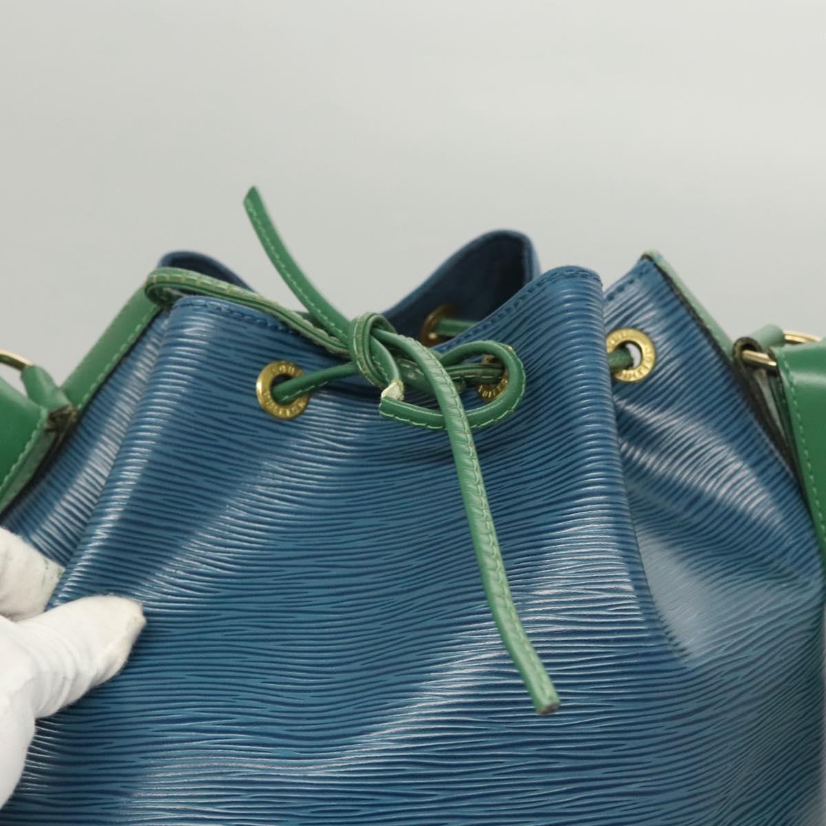 LOUIS VUITTON Epi Noe Shoulder Bag Bicolor Green Blue M44044 LV Auth BD2117