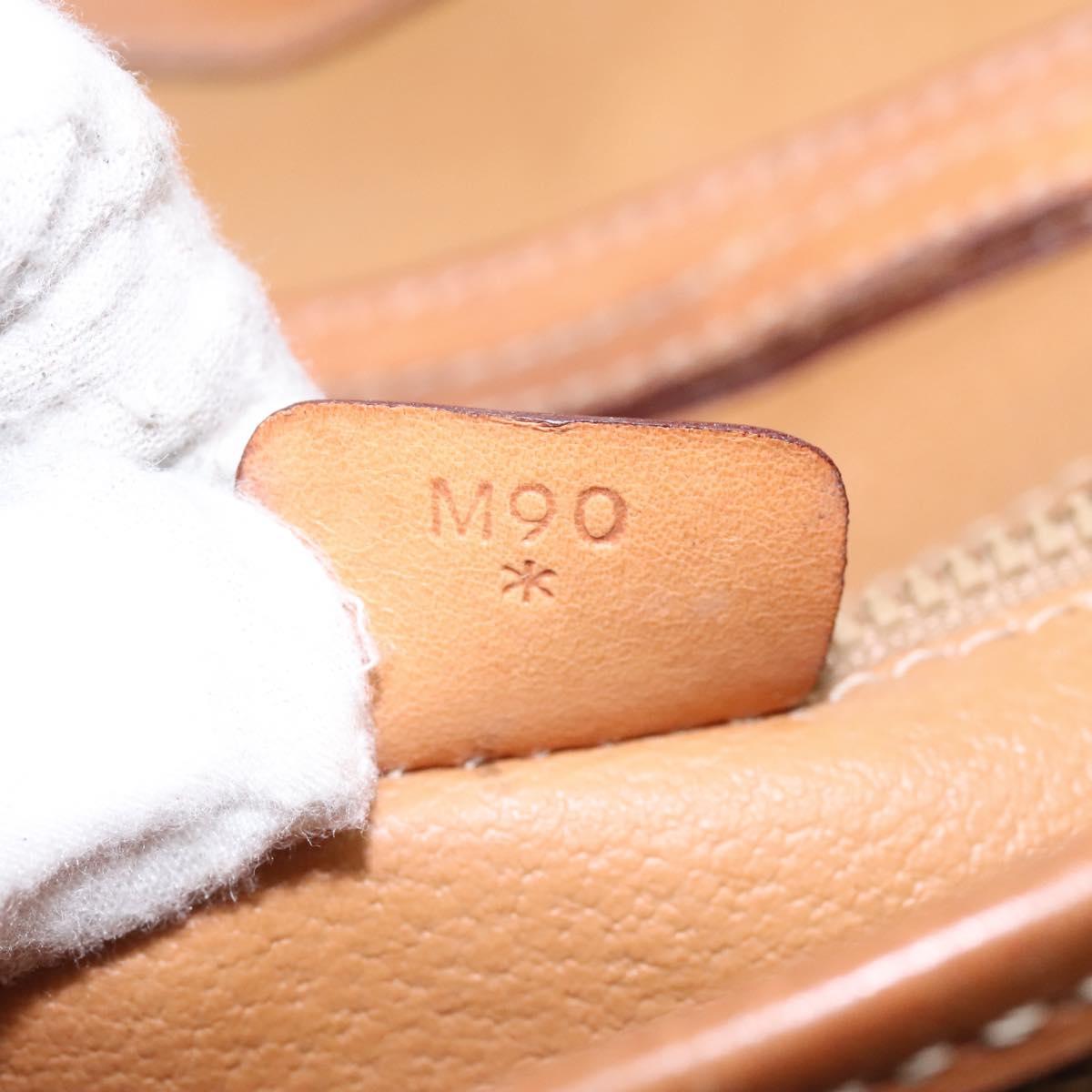 CELINE Macadam Canvas Shoulder Bag PVC Leather Brown Gold Auth BD213