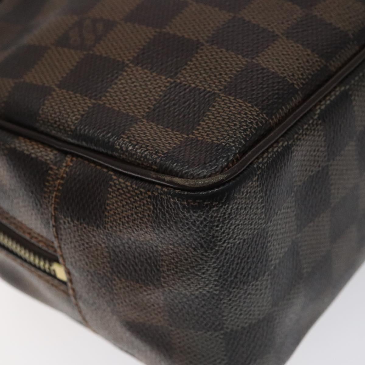 LOUIS VUITTON Damier Ebene Trousse Toilette 25 Clutch Bag N47624 LV Auth BD2155
