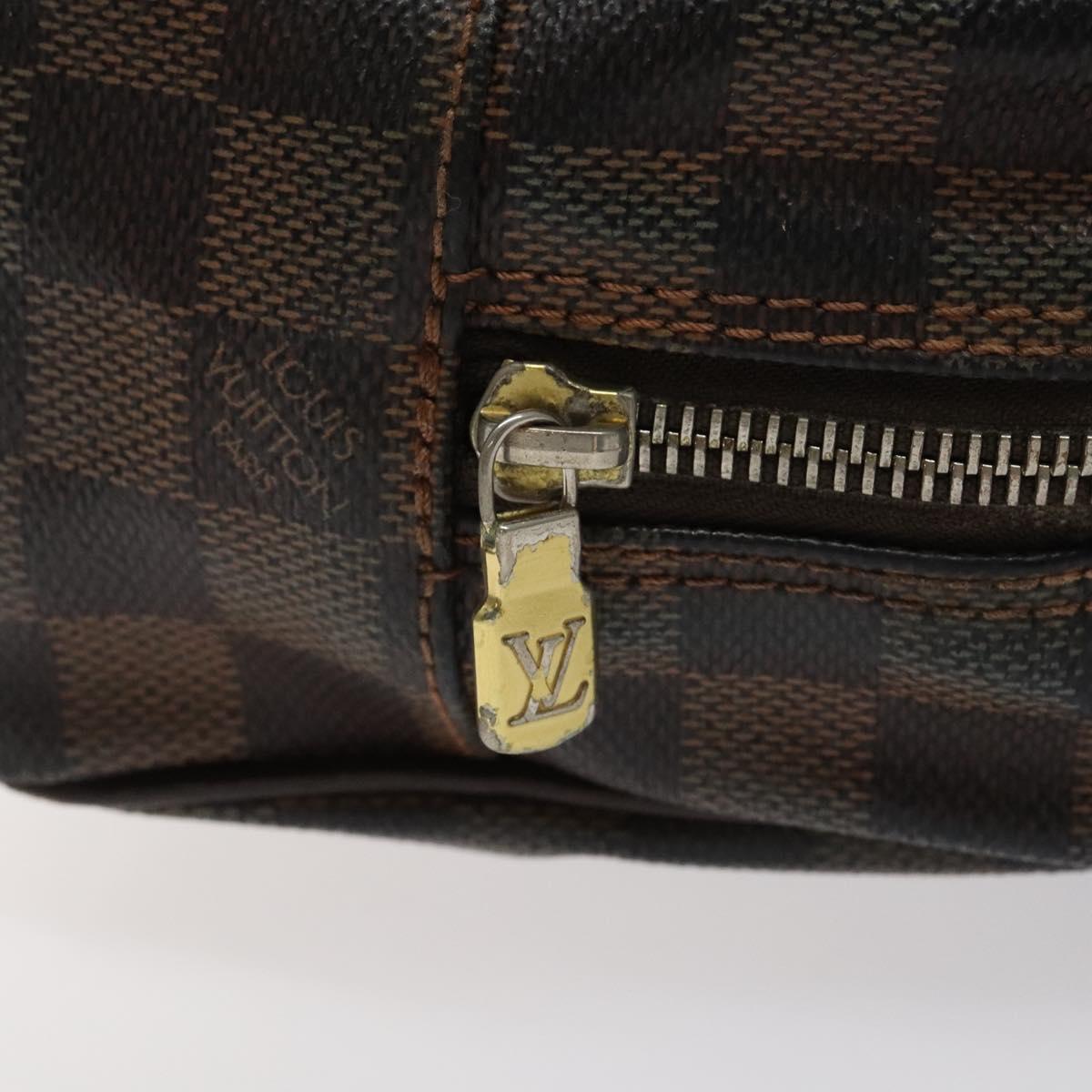 LOUIS VUITTON Damier Ebene Trousse Toilette 25 Clutch Bag N47624 LV Auth BD2155
