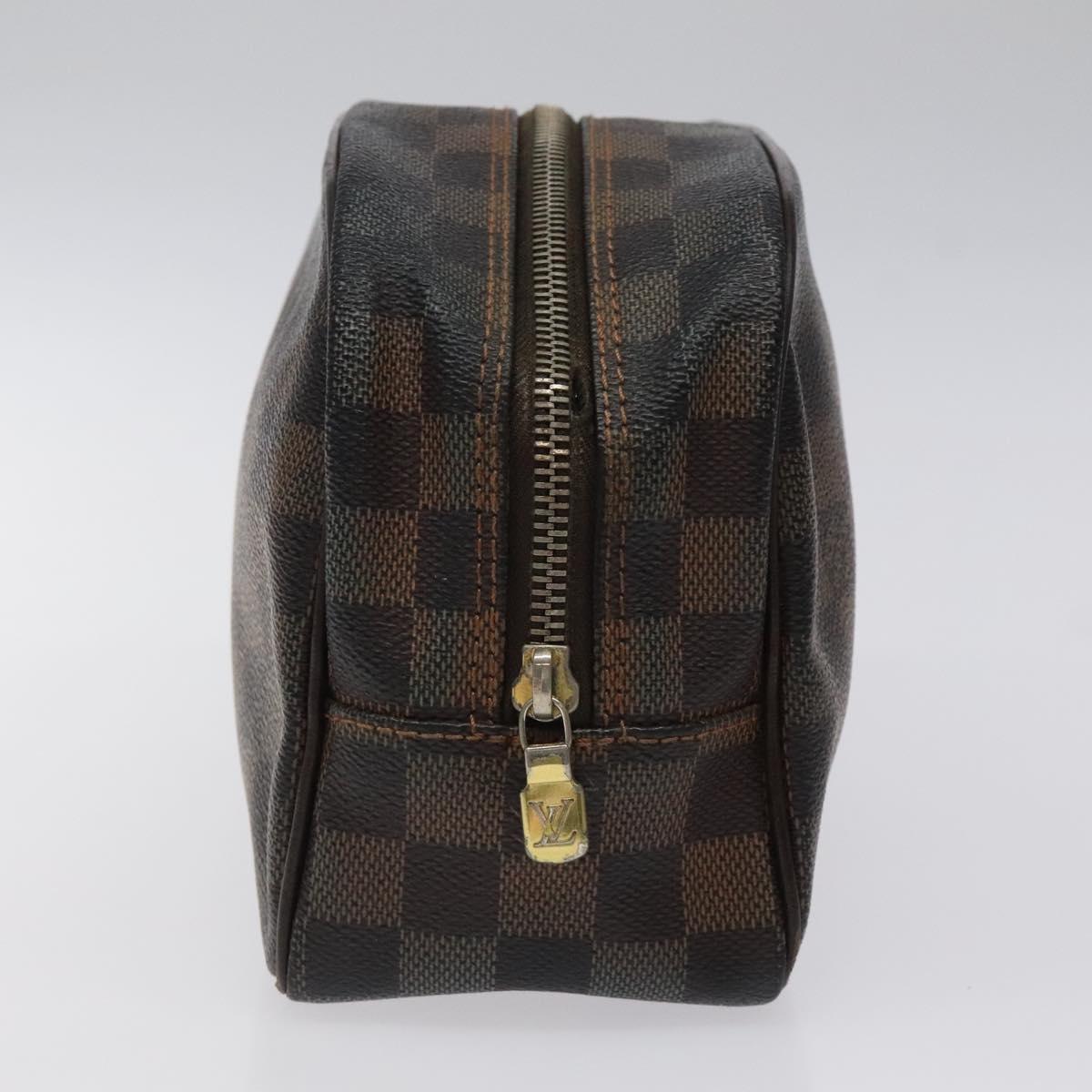 LOUIS VUITTON Damier Ebene Trousse Toilette 25 Clutch Bag N47624 LV Auth BD2155