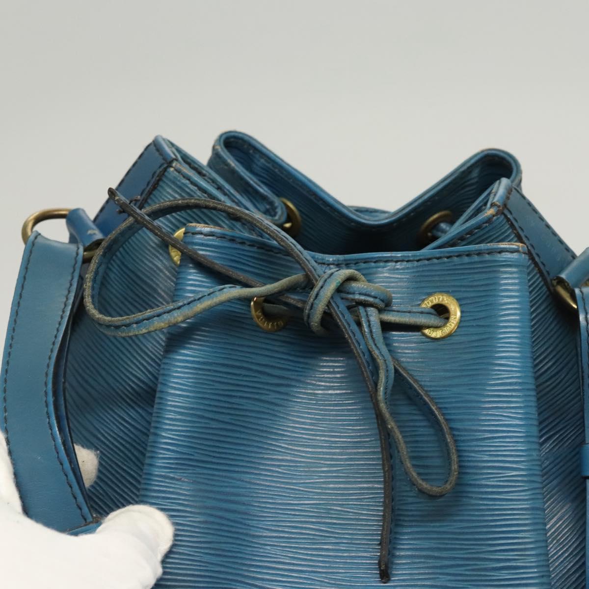 LOUIS VUITTON Epi Petit Noe Shoulder Bag Blue M44105 LV Auth BD2156