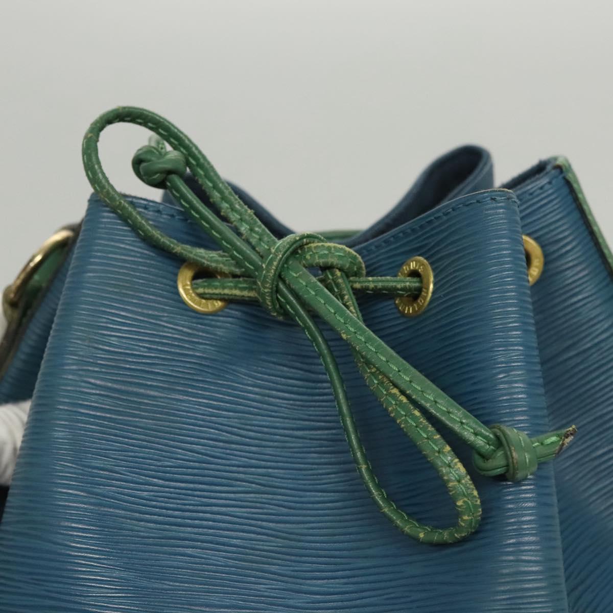 LOUIS VUITTON Epi Noe Shoulder Bag Bicolor Green Blue M44044 LV Auth BD2157