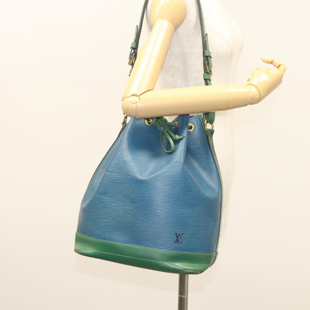 LOUIS VUITTON Epi Noe Shoulder Bag Bicolor Green Blue M44044 LV Auth BD2157