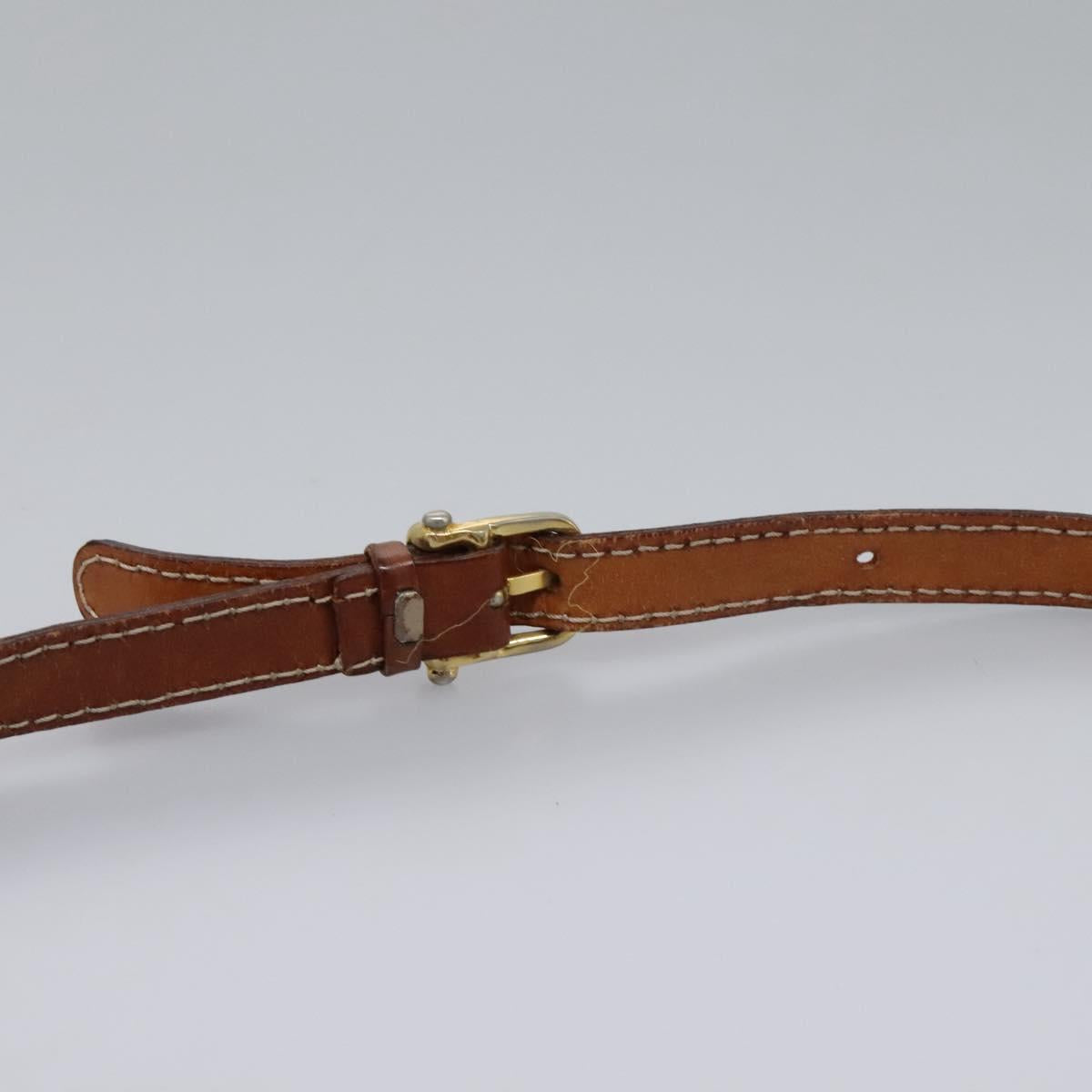 CELINE Macadam Canvas Shoulder Bag PVC Leather Brown Auth BD216