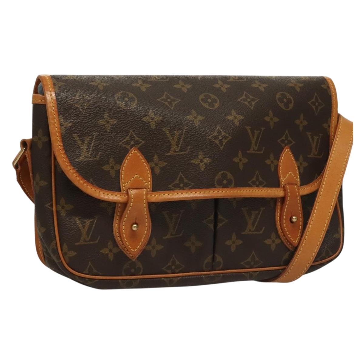 LOUIS VUITTON Monogram Gibeciere MM Shoulder Bag M42247 LV Auth BD2168