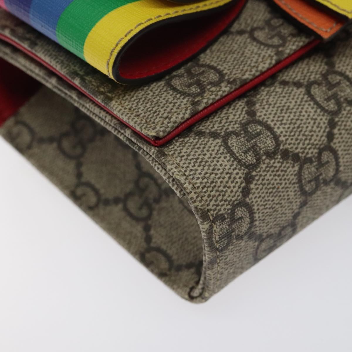 GUCCI GG Supreme Sherry Line Children Waist bag PVC Beige Red Navy Auth BD2175
