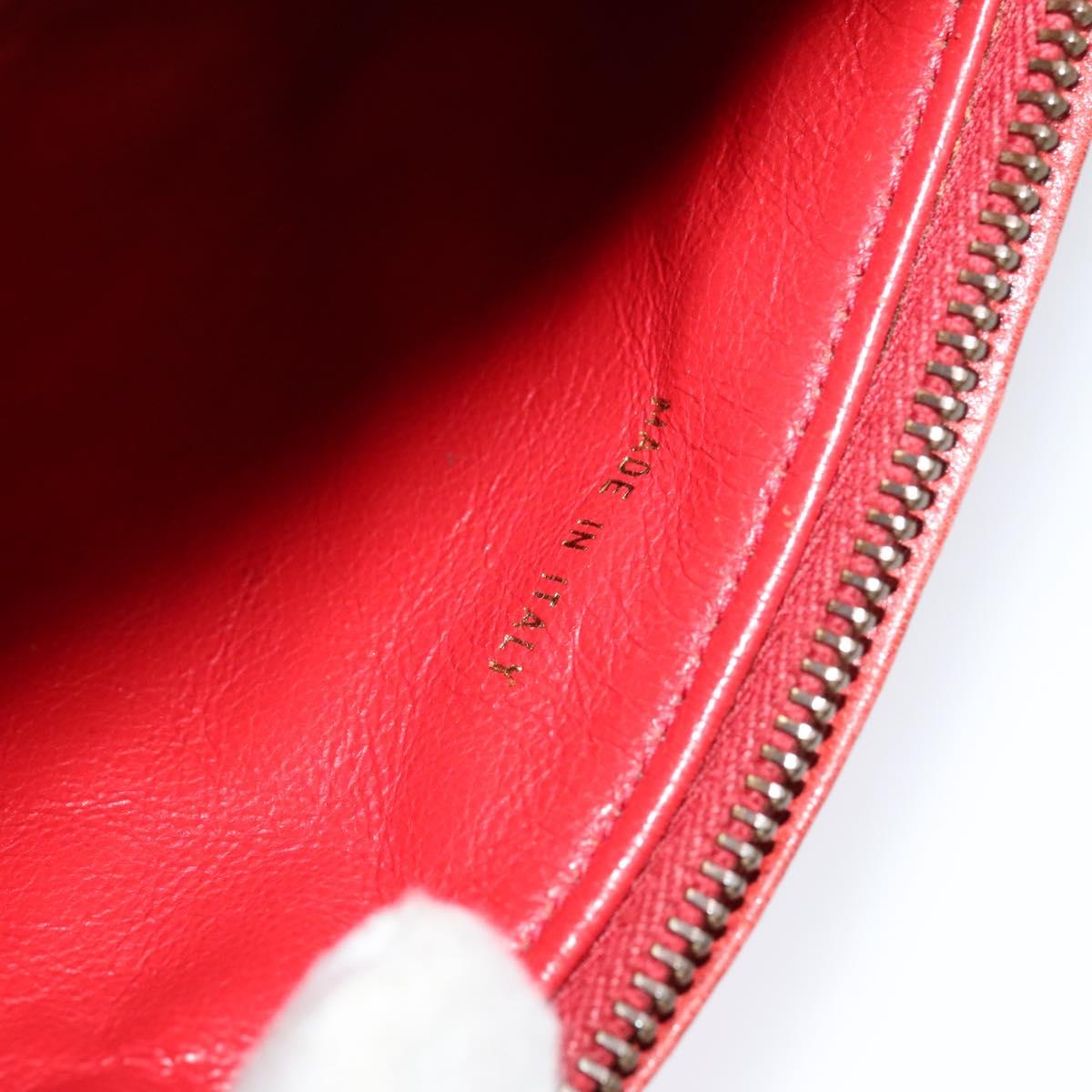 CHANEL Matelasse Waist bag Caviar Skin Red Gold CC Auth BD2190
