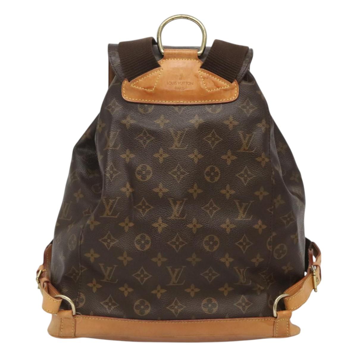LOUIS VUITTON Monogram Montsouris GM Backpack M51135 LV Auth BD2204