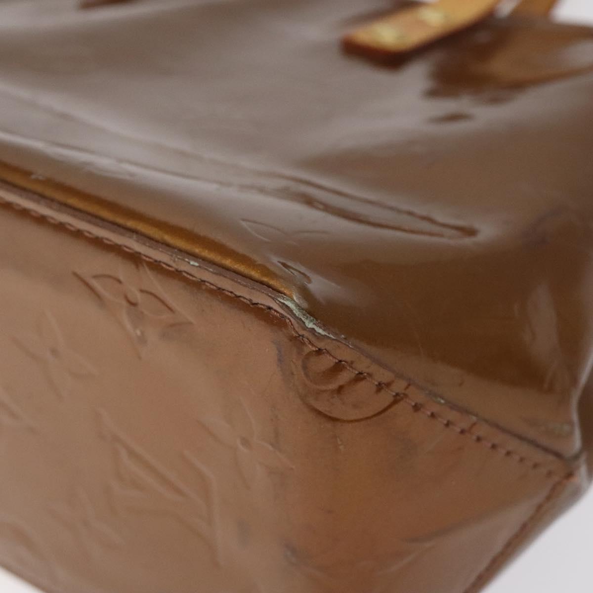 LOUIS VUITTON Monogram Vernis Reade PM Hand Bag Bronze M91146 LV Auth BD2222
