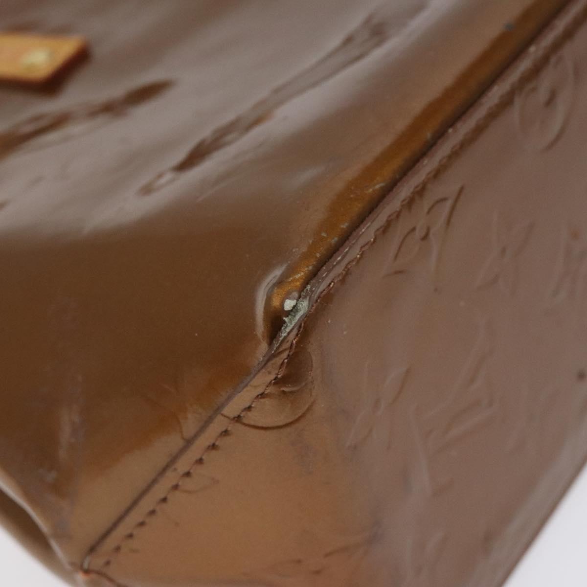 LOUIS VUITTON Monogram Vernis Reade PM Hand Bag Bronze M91146 LV Auth BD2222