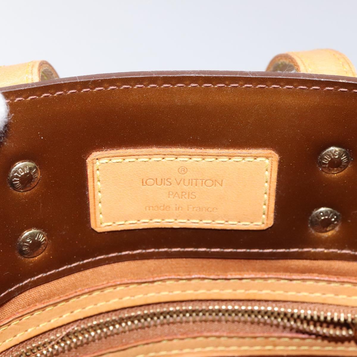 LOUIS VUITTON Monogram Vernis Reade PM Hand Bag Bronze M91146 LV Auth BD2222
