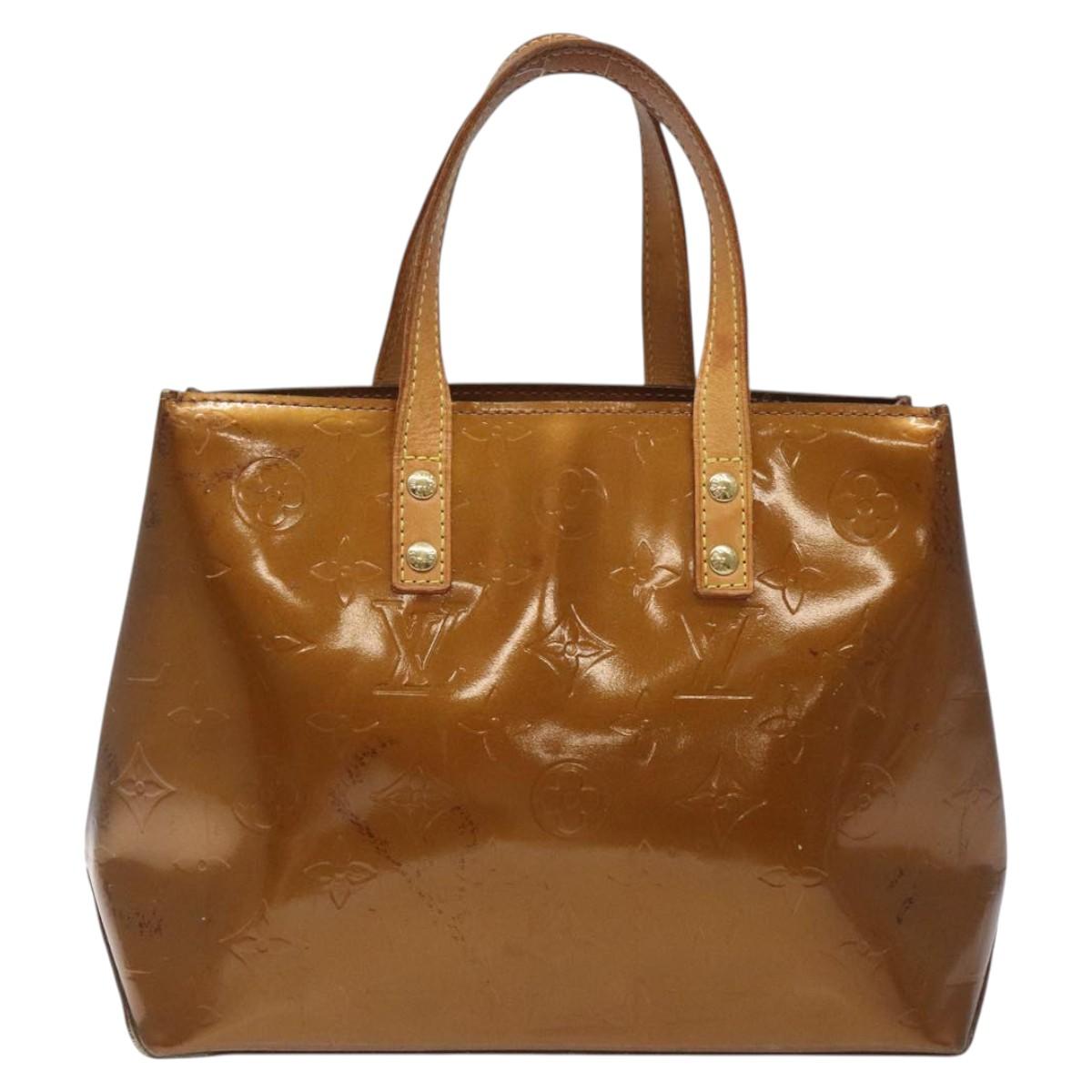 LOUIS VUITTON Monogram Vernis Reade PM Hand Bag Bronze M91146 LV Auth BD2222