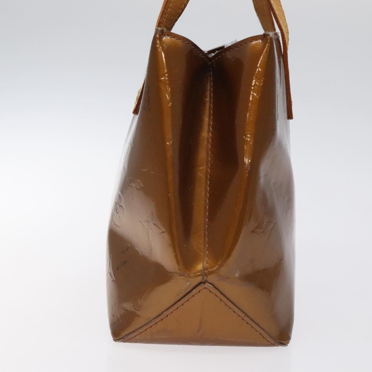 LOUIS VUITTON Monogram Vernis Reade PM Hand Bag Bronze M91146 LV Auth BD2222