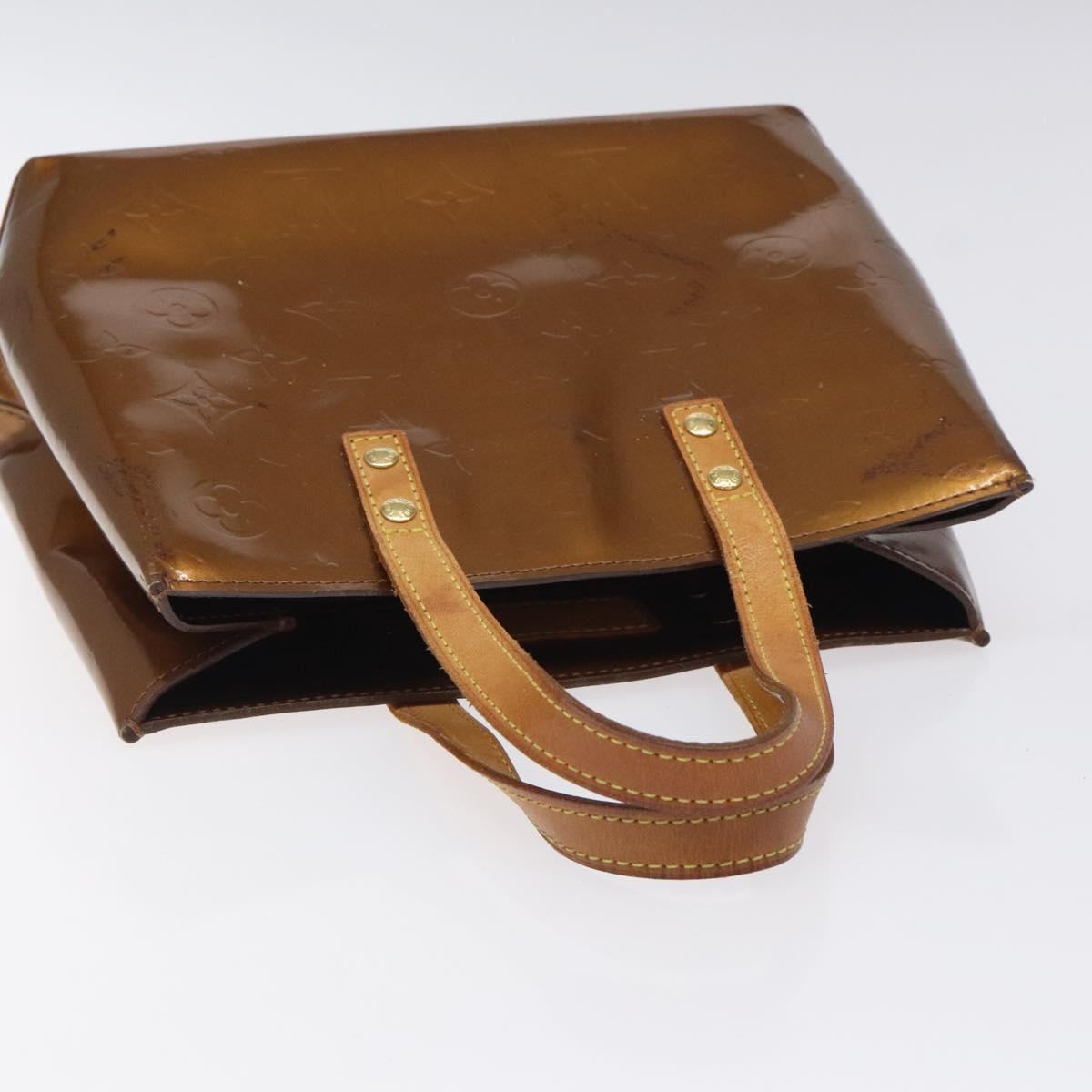 LOUIS VUITTON Monogram Vernis Reade PM Hand Bag Bronze M91146 LV Auth BD2222
