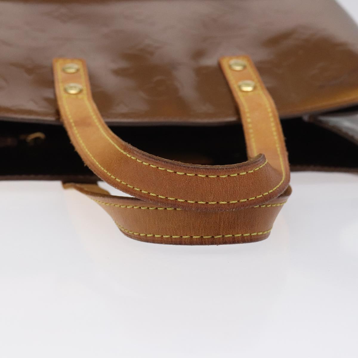 LOUIS VUITTON Monogram Vernis Reade PM Hand Bag Bronze M91146 LV Auth BD2222