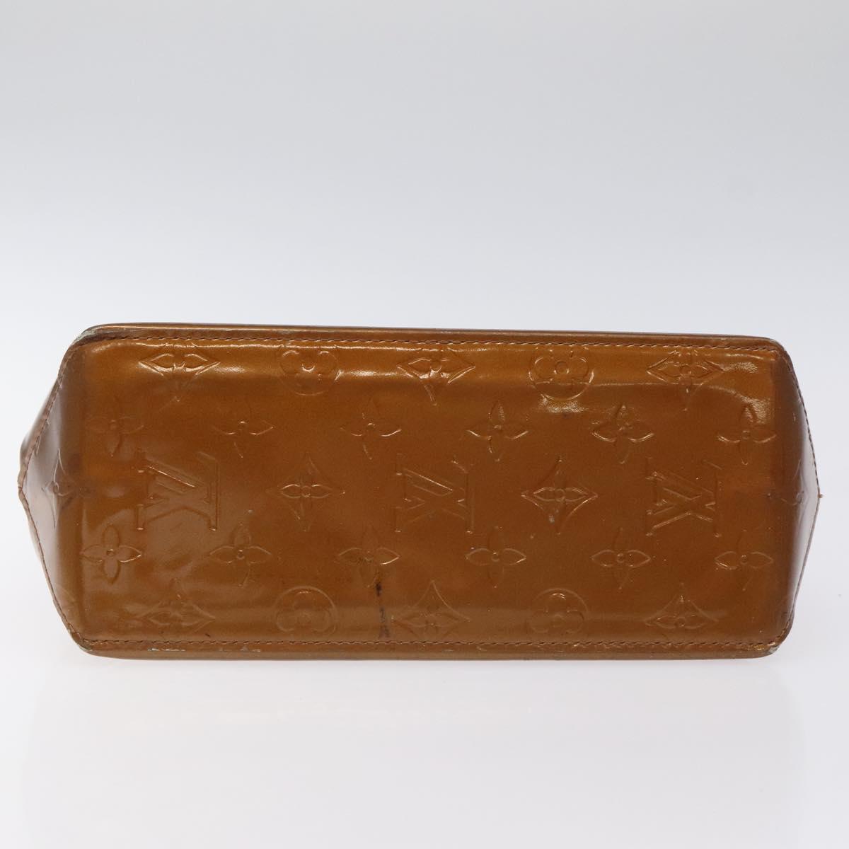 LOUIS VUITTON Monogram Vernis Reade PM Hand Bag Bronze M91146 LV Auth BD2222