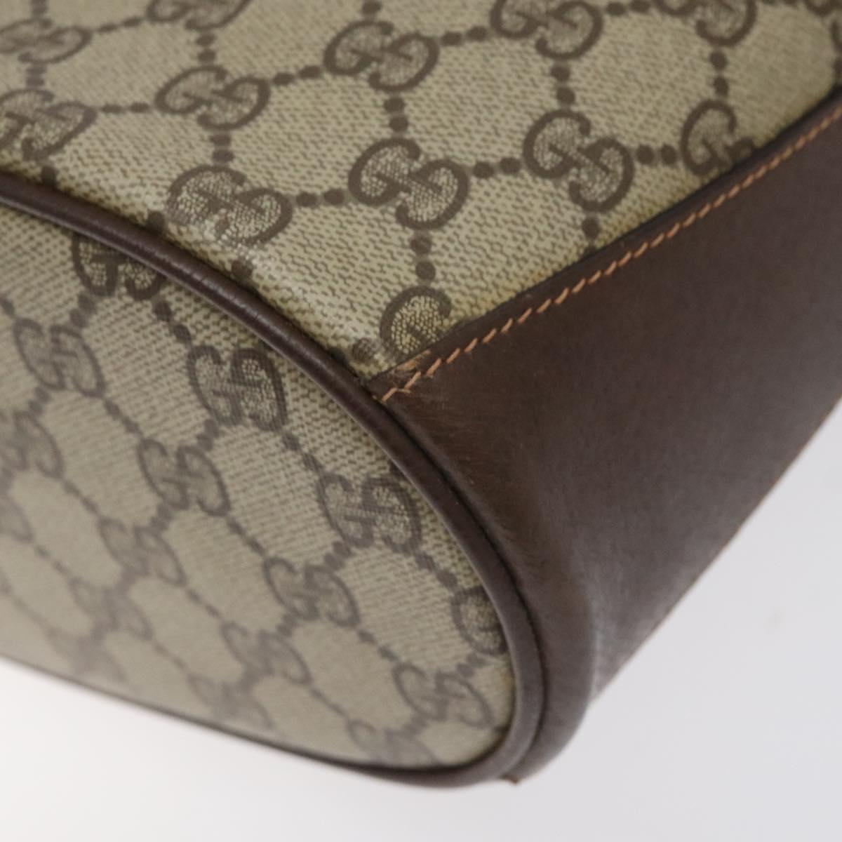 GUCCI GG Supreme Web Sherry Line Shoulder Bag PVC Beige 40 02 081 Auth BD2229