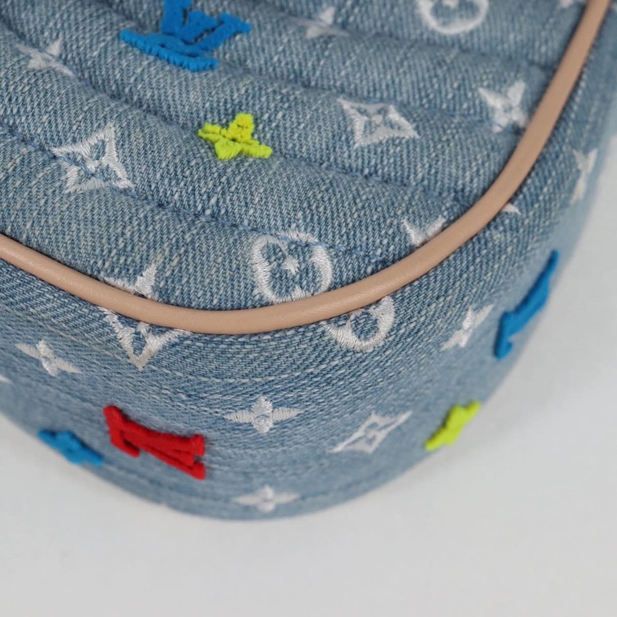 LOUIS VUITTON New Wave Chain Bag MM Hand Bag Light Blue M53692 LV Auth BD2243SM