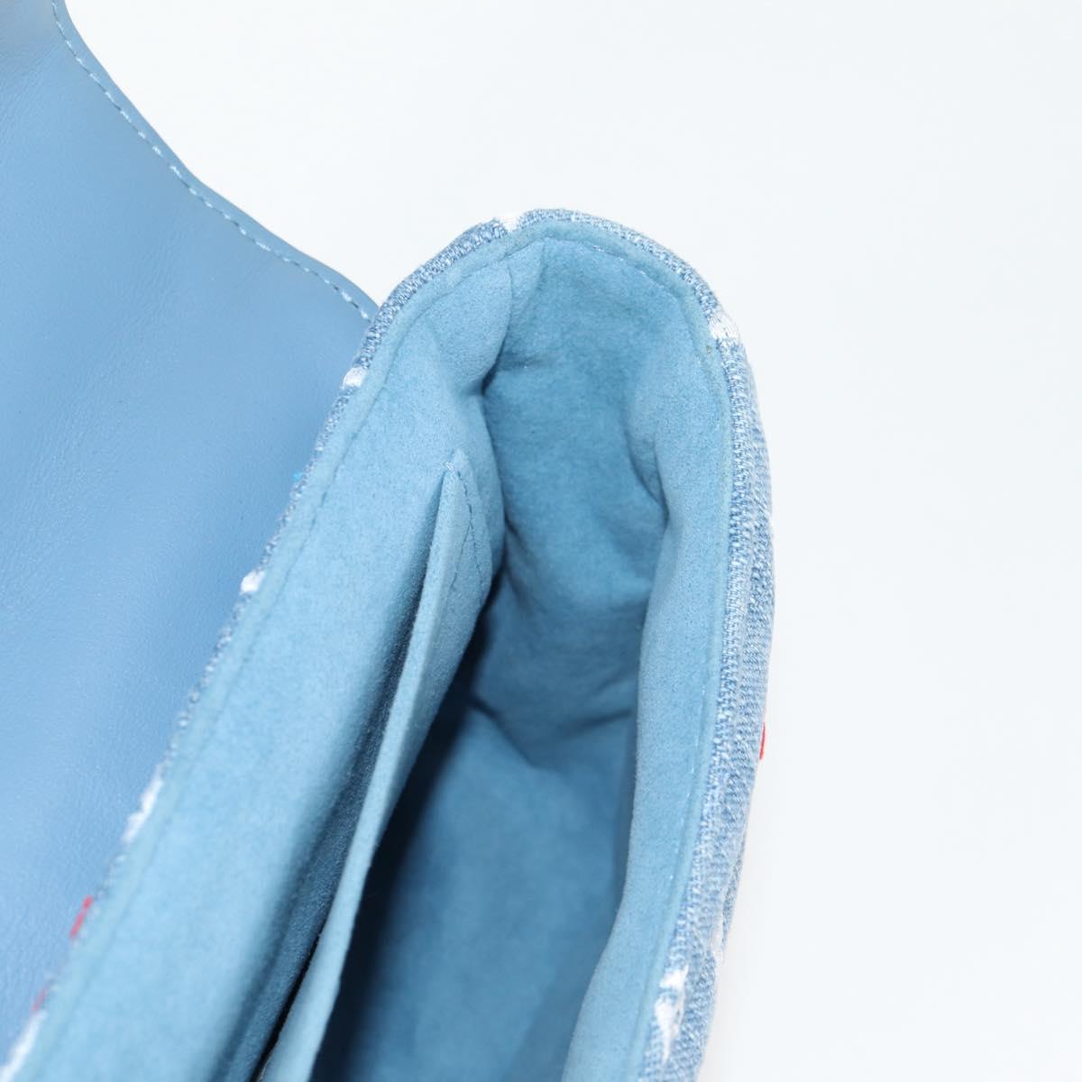 LOUIS VUITTON New Wave Chain Bag MM Hand Bag Light Blue M53692 LV Auth BD2243SM