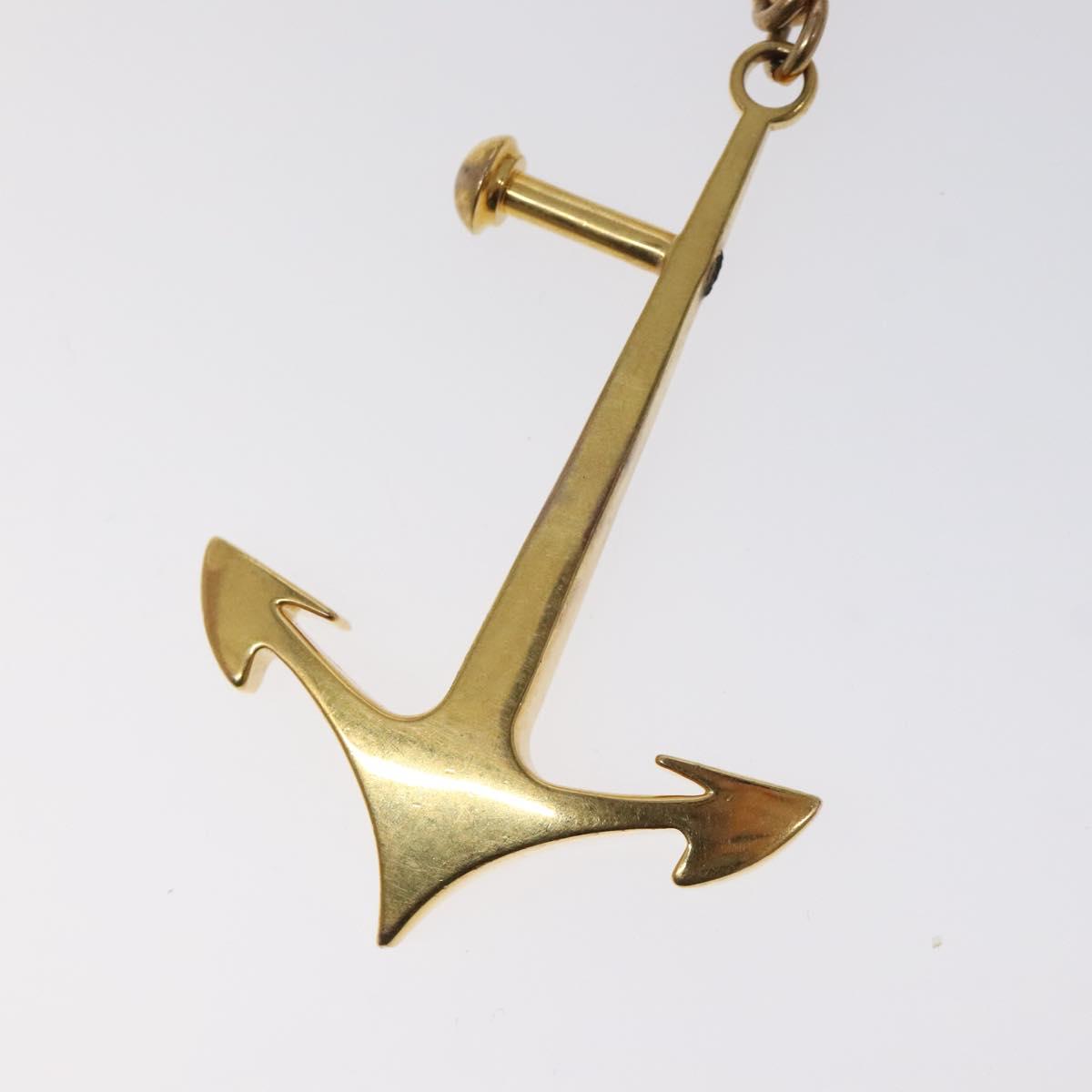 LOUIS VUITTON Porte Cles Marina Key Holder Charm Gold Tone M66141 LV Auth BD2263