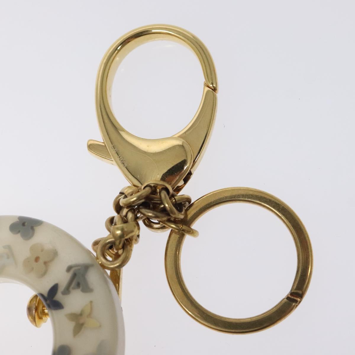 LOUIS VUITTON Porte Cles Marina Key Holder Charm Gold Tone M66141 LV Auth BD2263