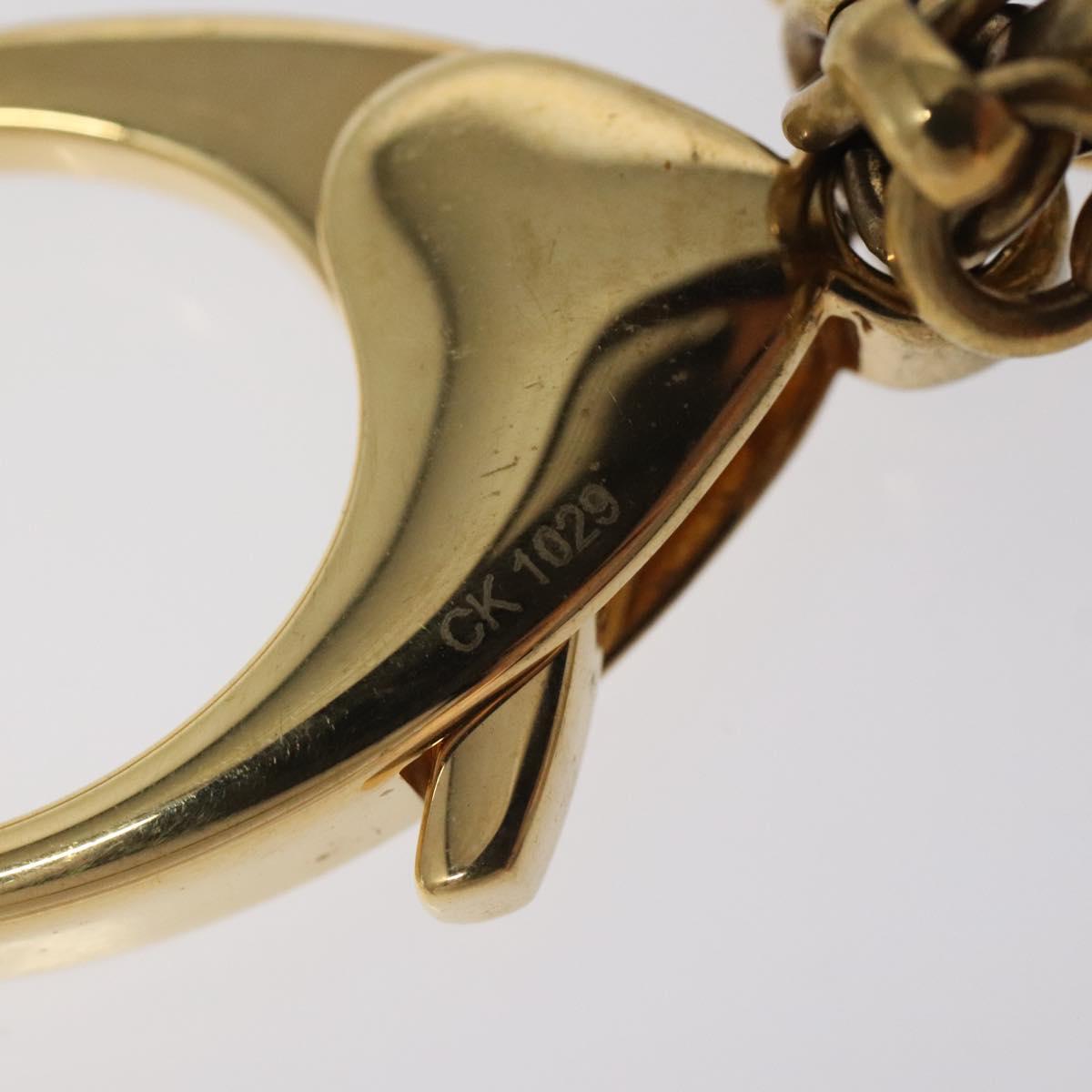 LOUIS VUITTON Porte Cles Marina Key Holder Charm Gold Tone M66141 LV Auth BD2263