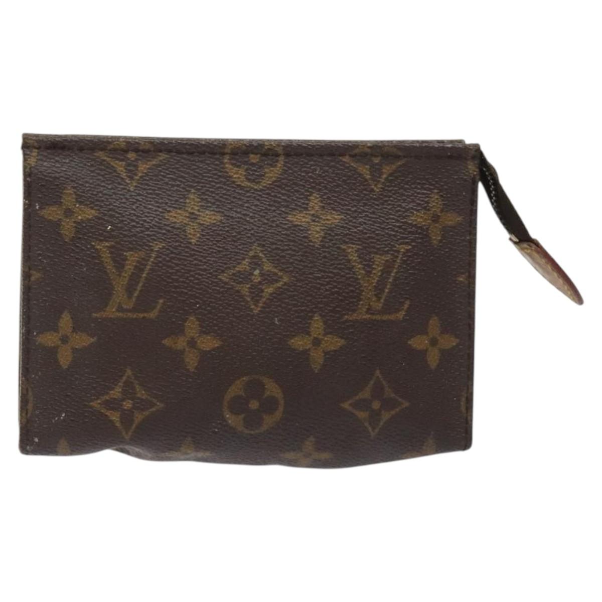 LOUIS VUITTON Monogram Poche Toilette 15 Pouch M47546 LV Auth BD2274