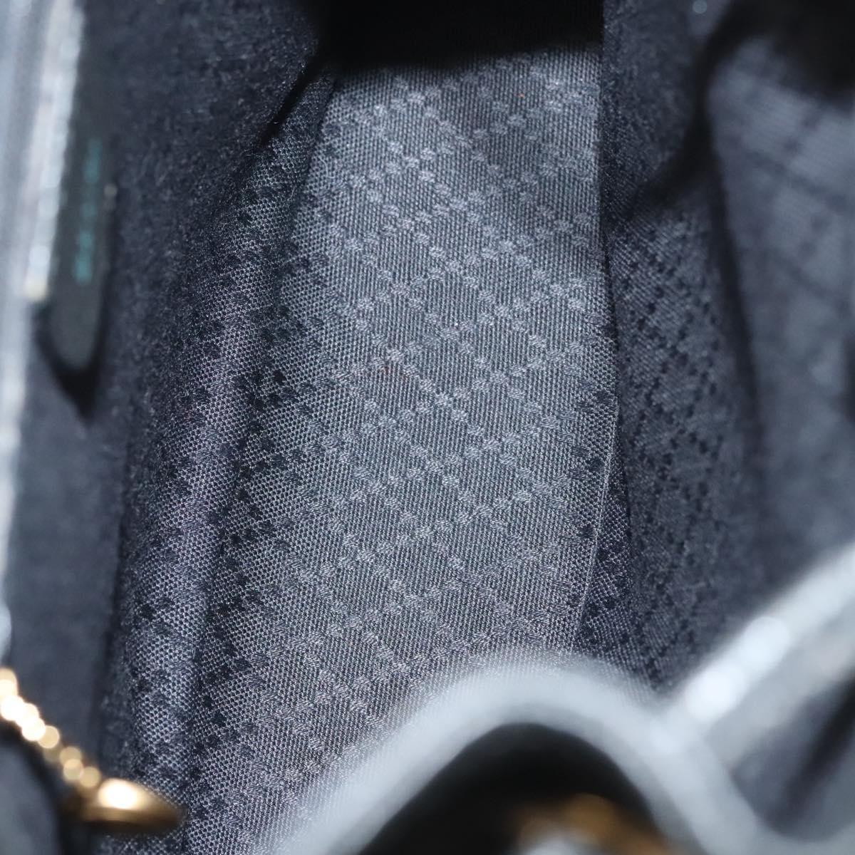 GUCCI Bamboo Backpack Suede Black Gold 003 2058 0030 Auth BD2283