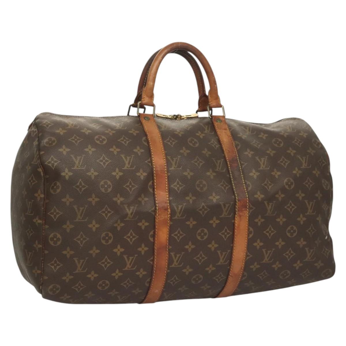 LOUIS VUITTON Monogram Keepall 50 Boston Bag M41426 LV Auth BD2302