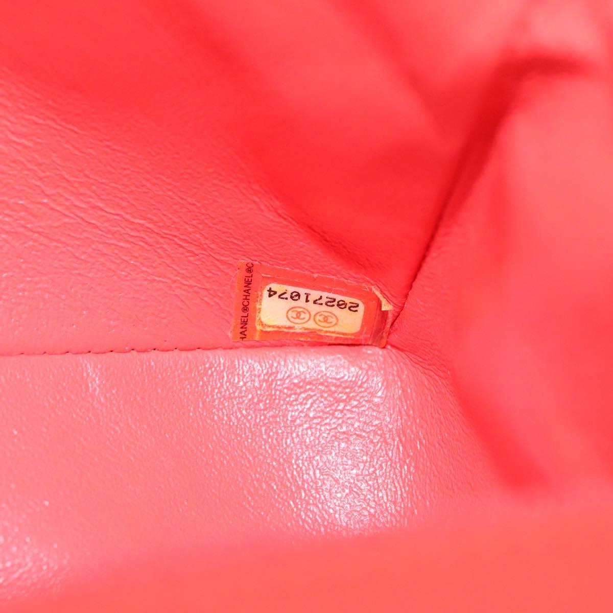 CHANEL Matelasse Chain Shoulder Bag Velor Pink CC Auth BD244V