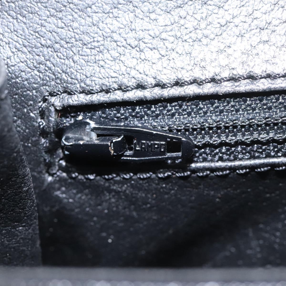 CELINE Shoulder Bag Leather Black Gold Auth BD268