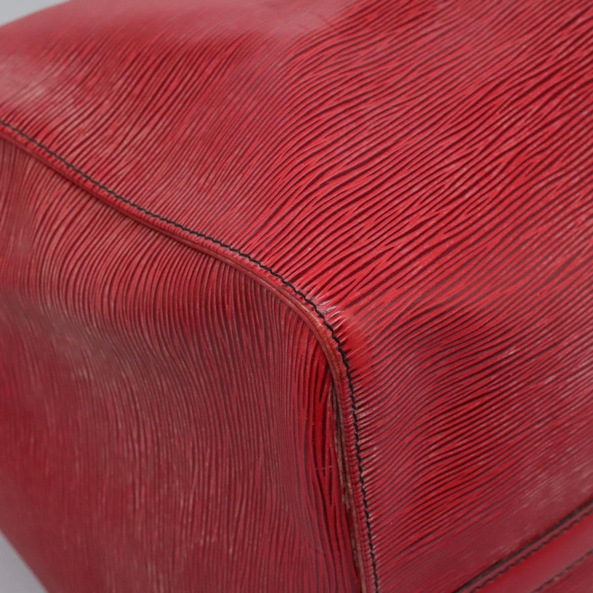 LOUIS VUITTON Epi Keepall 60 Boston Bag Red M42947 LV Auth BD278