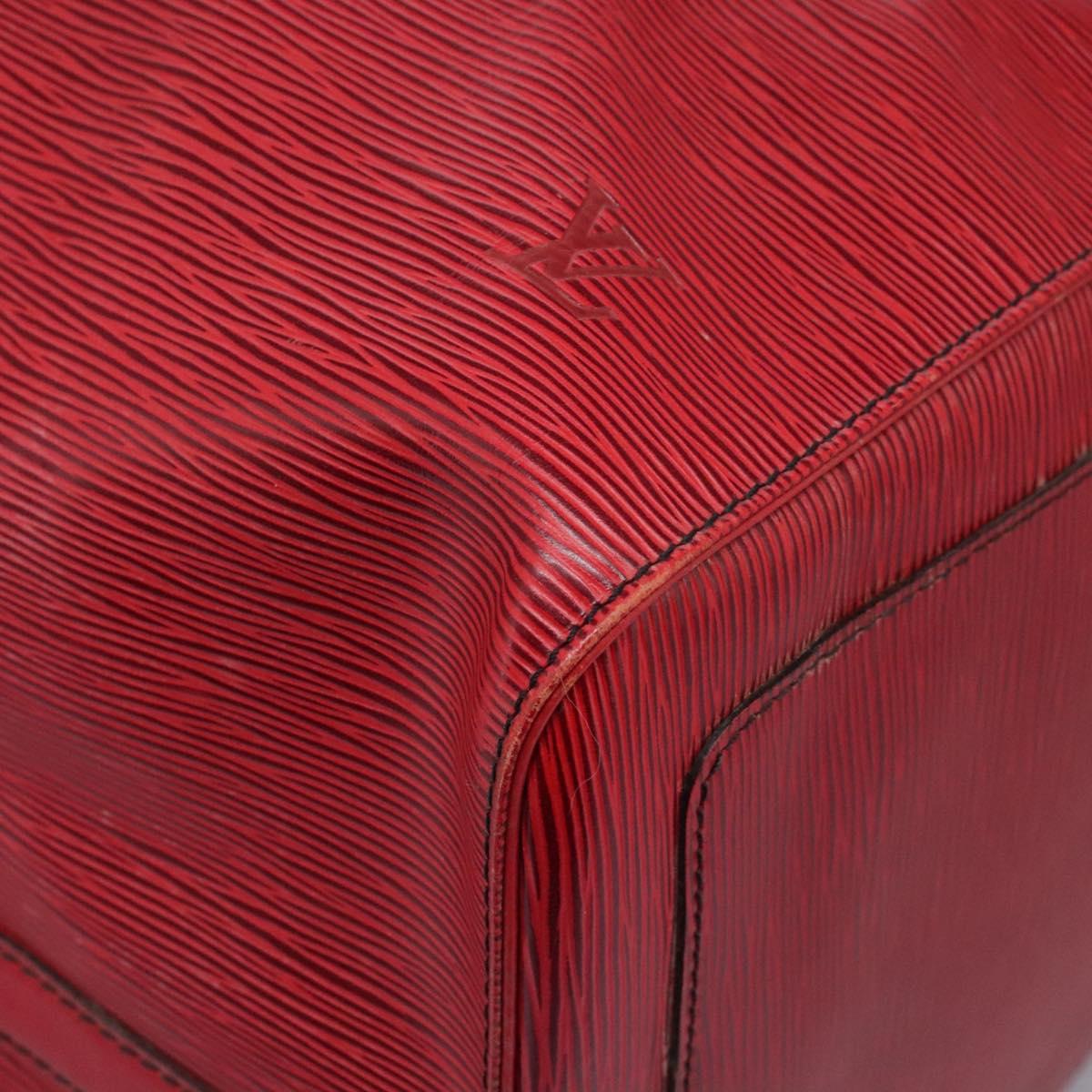 LOUIS VUITTON Epi Keepall 60 Boston Bag Red M42947 LV Auth BD278
