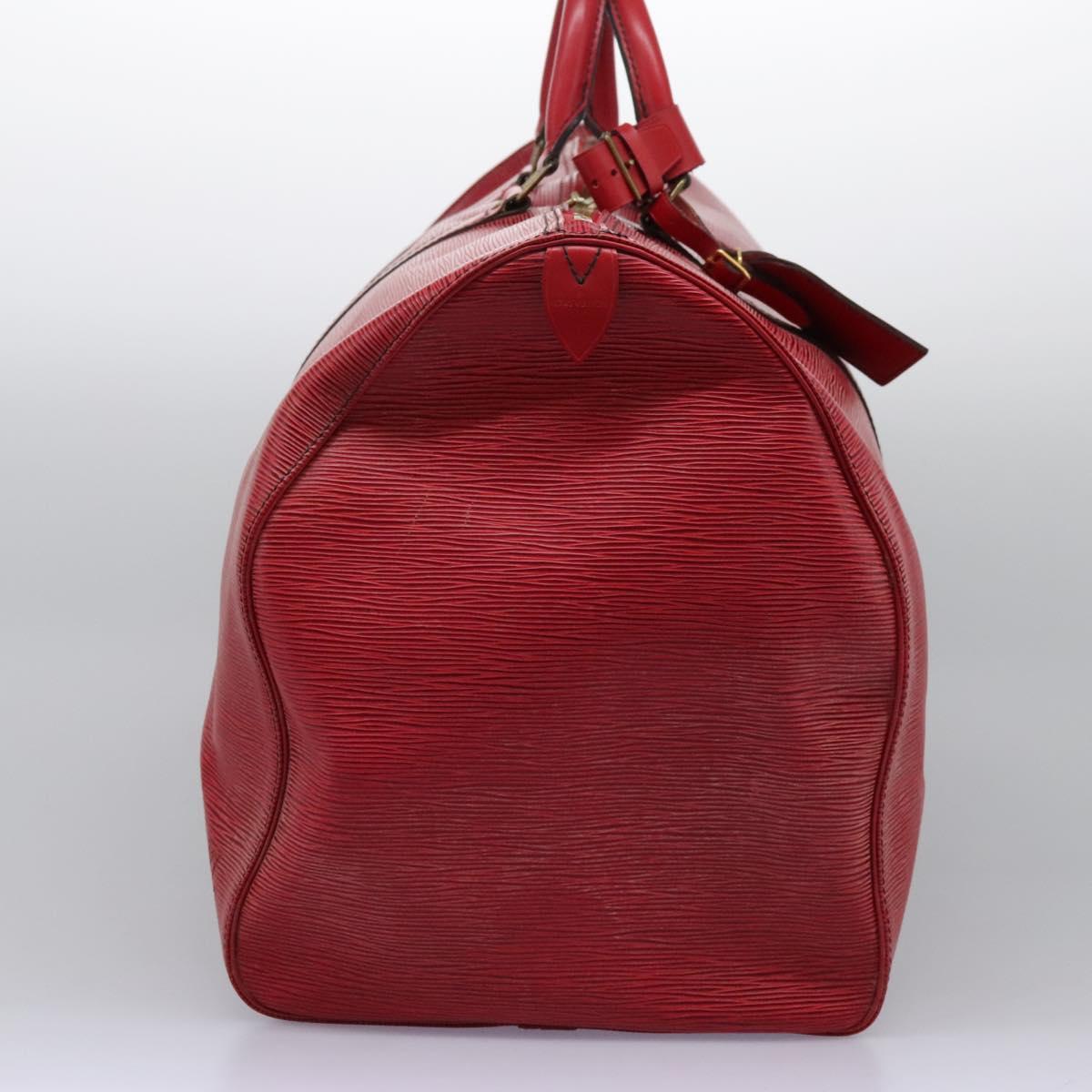 LOUIS VUITTON Epi Keepall 60 Boston Bag Red M42947 LV Auth BD278