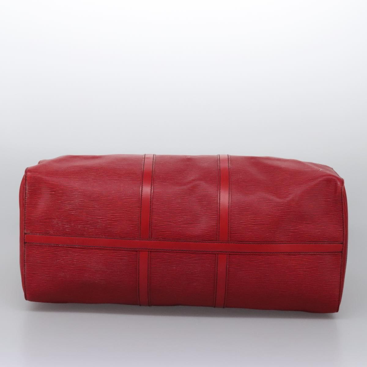 LOUIS VUITTON Epi Keepall 60 Boston Bag Red M42947 LV Auth BD278