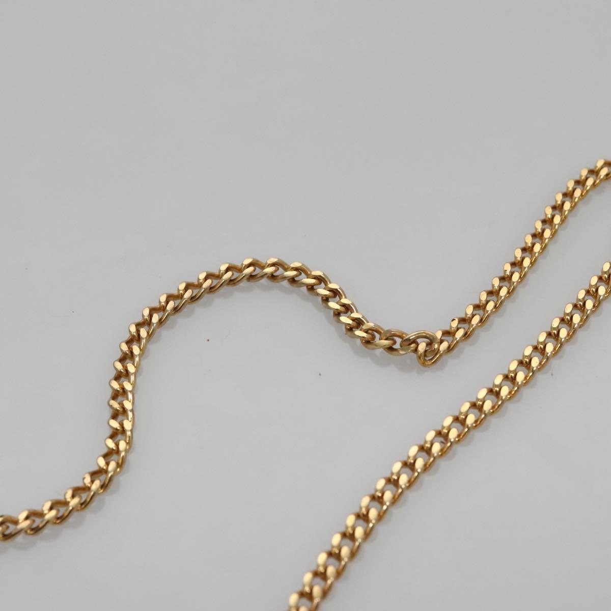 Christian Dior Honeycomb Canvas Chain Shoulder Bag PVC Black Gold Auth BD281