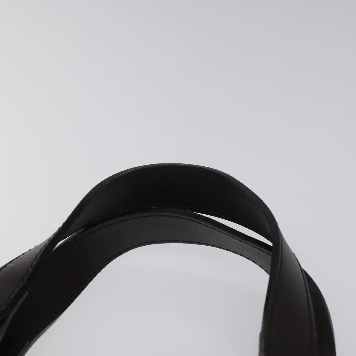 BURBERRY Nova Check Tote Bag PVC Leather Beige Dark Brown gold Auth BD286