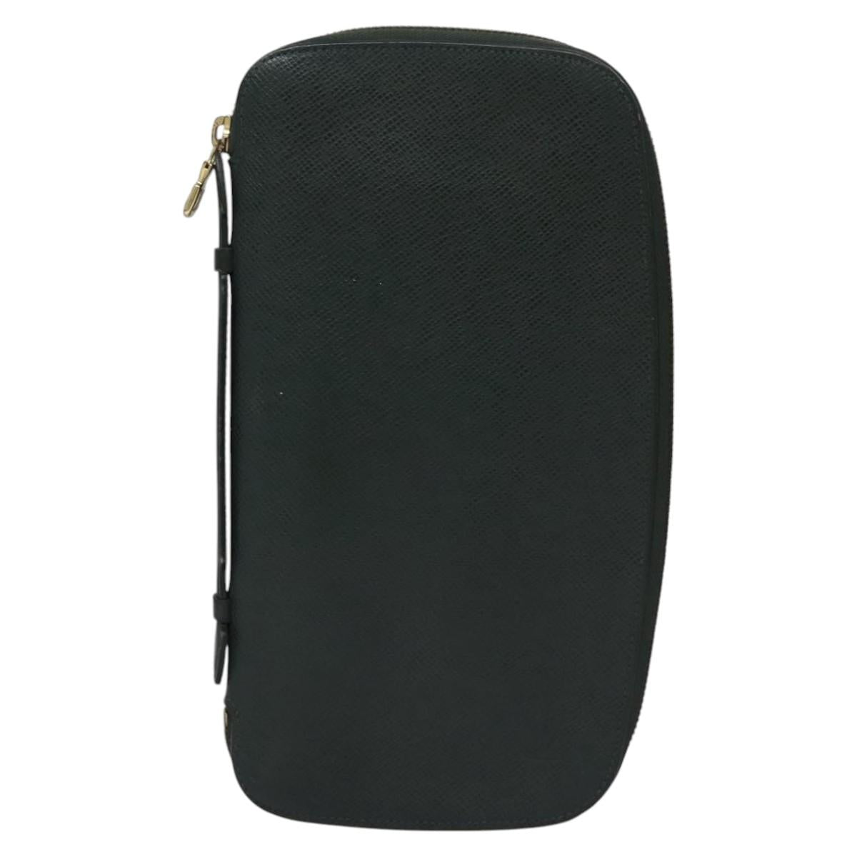 LOUIS VUITTON Taiga Organizer Atoll Travel Case Ardoise M30652 LV Auth BD299