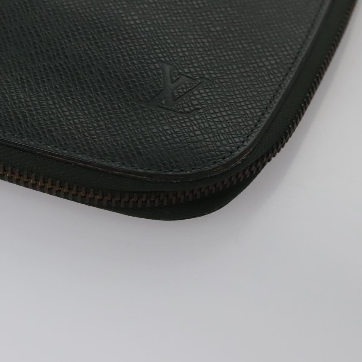 LOUIS VUITTON Taiga Organizer Atoll Travel Case Ardoise M30652 LV Auth BD299