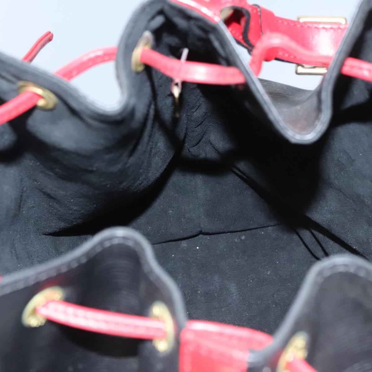 LOUIS VUITTON Epi Noe Shoulder Bag Bicolor Black Red M44017 LV Auth BD310