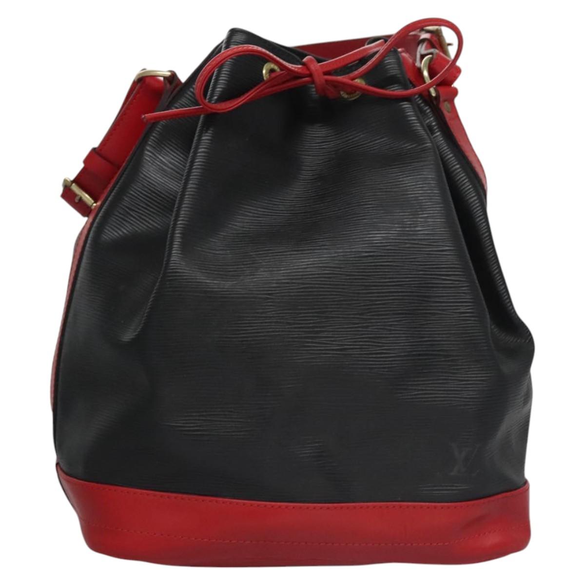 LOUIS VUITTON Epi Noe Shoulder Bag Bicolor Black Red M44017 LV Auth BD310